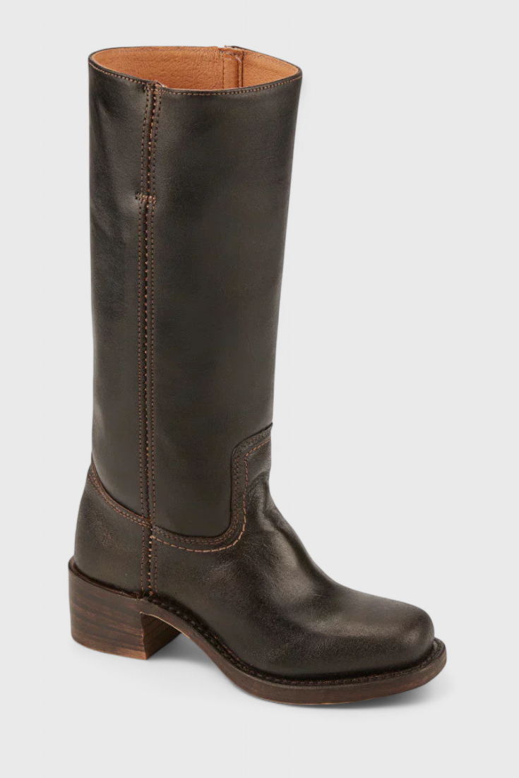 Ladies Knee-High Leather Boots with Heel – Elegant and Comfortable