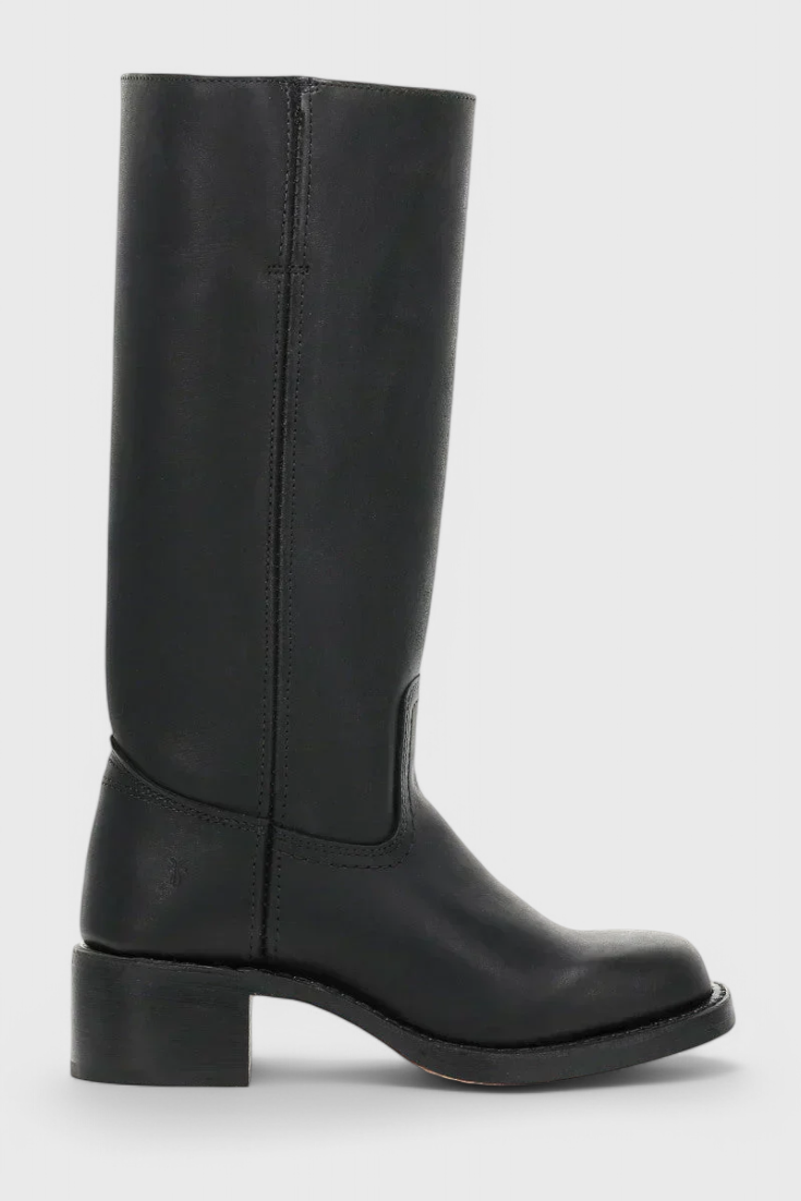 Ladies Knee-High Leather Boots with Heel – Elegant and Comfortable