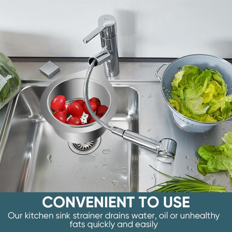 Sink Strainer for Kitchen with Corner Design and Stainless Steel