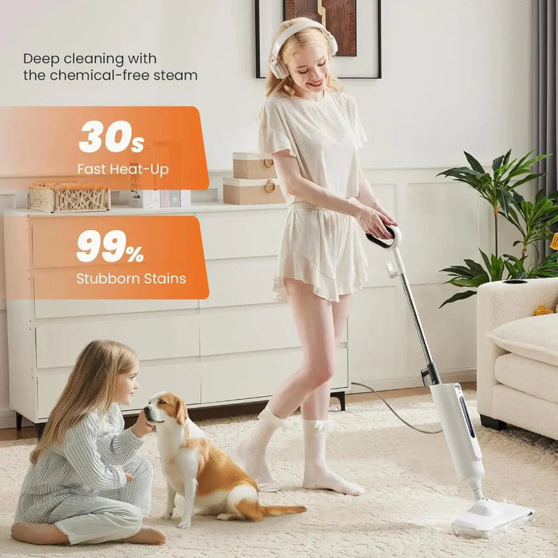 Steam Cleaner for Floors with Quick Heating and Powerful Cleaning