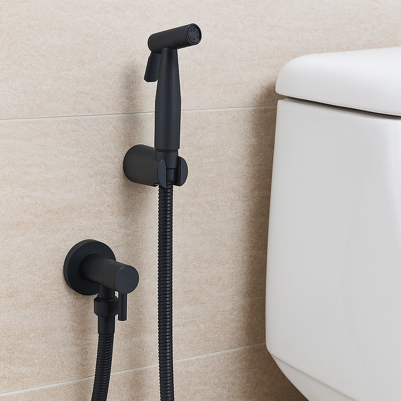Stainless Steel Bidet Sprayer with Wall Holder for Everyday Bathroom Use