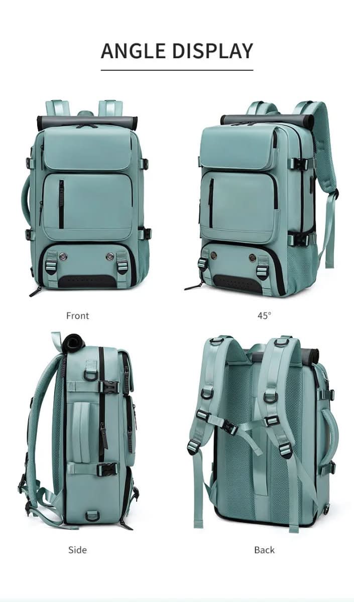 Travel Backpack with Laptop Compartment, USB Port, and Shoe Compartment for Travelling