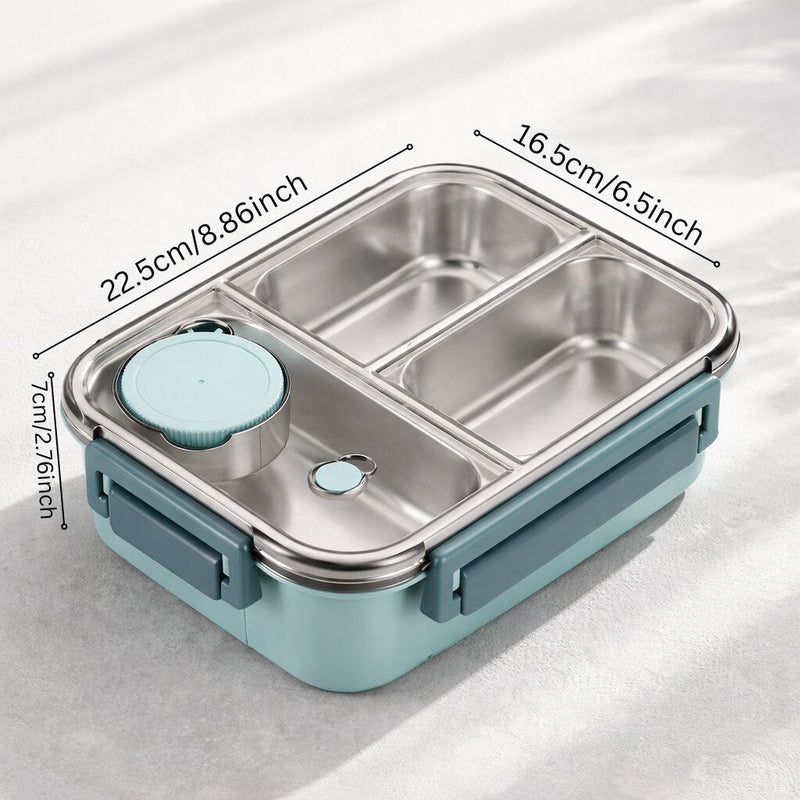 Insulated Stainless Steel Lunch Box with Compartments