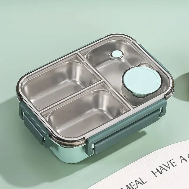Insulated Stainless Steel Lunch Box with Compartments