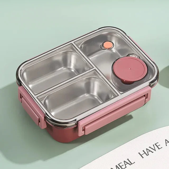 Insulated Stainless Steel Lunch Box with Compartments