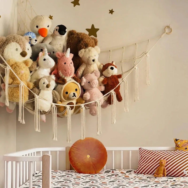 Toy Hammock for Children for Storing Soft Toys in the Corner