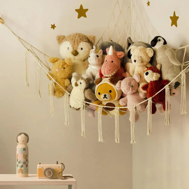 Toy Hammock for Children for Storing Soft Toys in the Corner