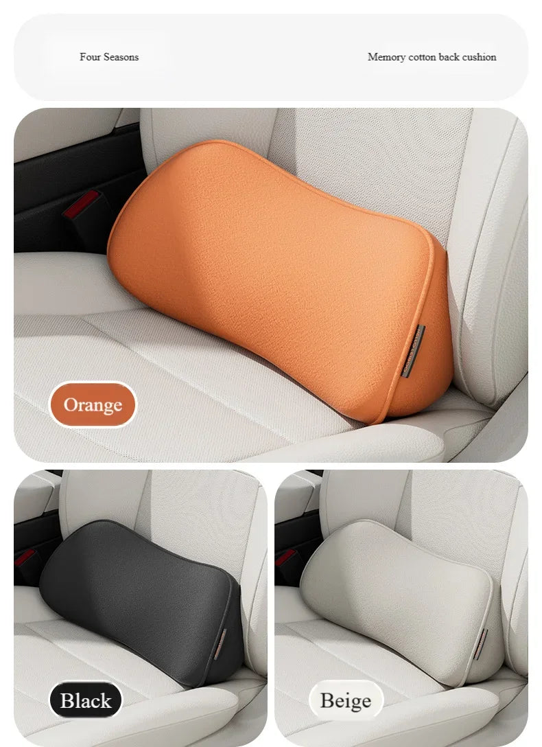 Memory Foam Car Seat Cushion with Integrated Lumbar Support