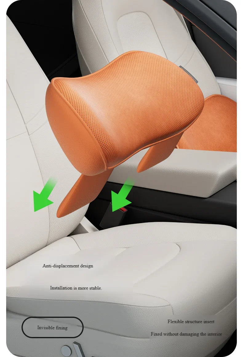 Memory Foam Car Seat Cushion with Integrated Lumbar Support