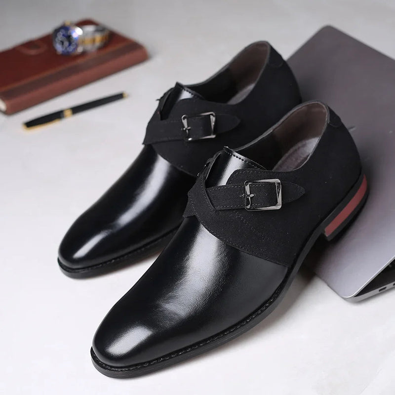 Men's Loafers with Double Buckle – Suede Details and Luxurious Appearance