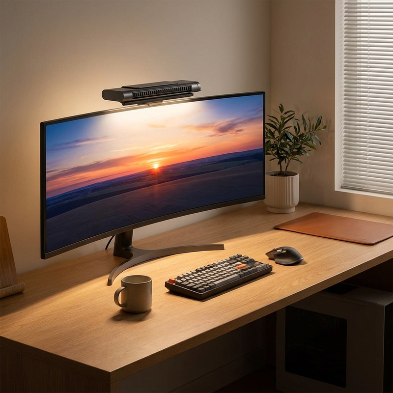 Bladeless USB Fan with Adjustable Airflow for Desks