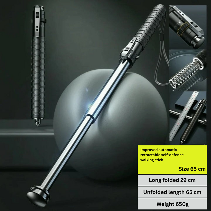 Telescopic Walking Stick with One-Click Extension and Anti-Slip Grip