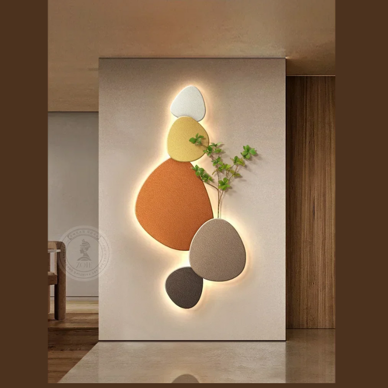 Modern Wall Lamp with Organic Design and LED Lighting for Interiors