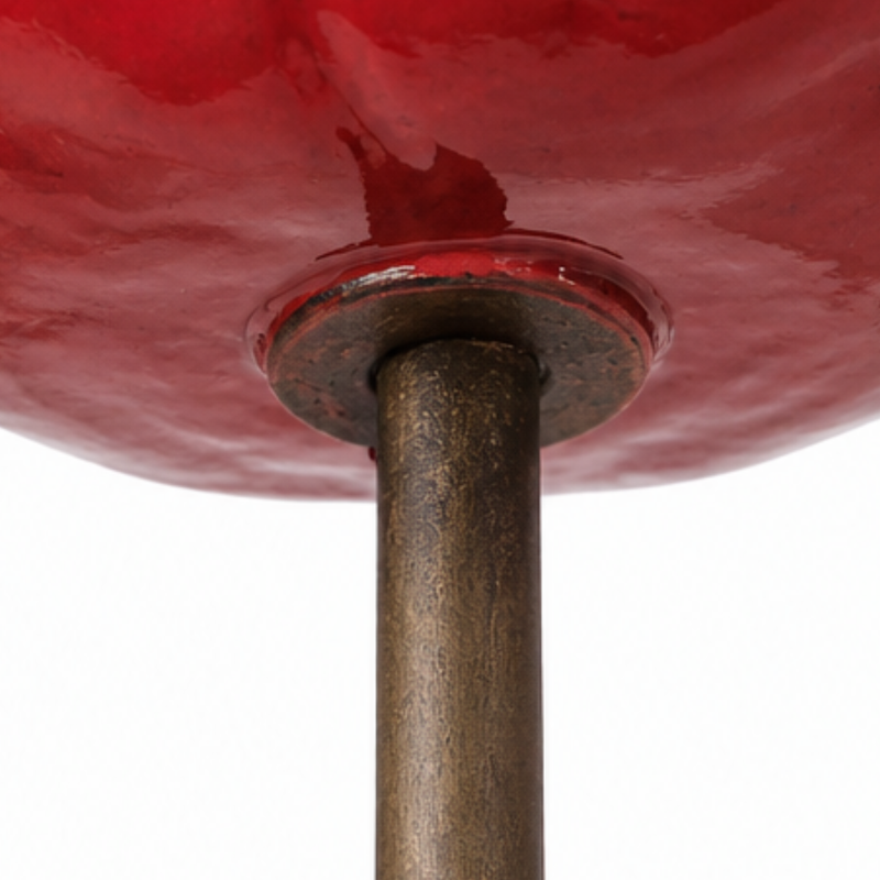 Poppy Flower Garden Bird Bath with Ground Stake