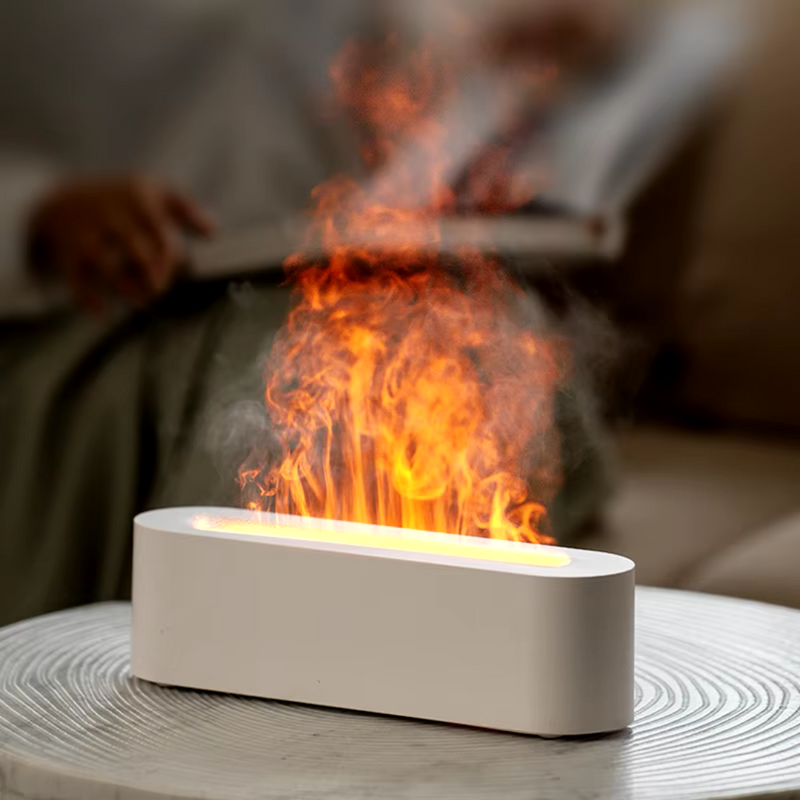 Flame Effect Aroma Diffuser with Colour-Changing Light