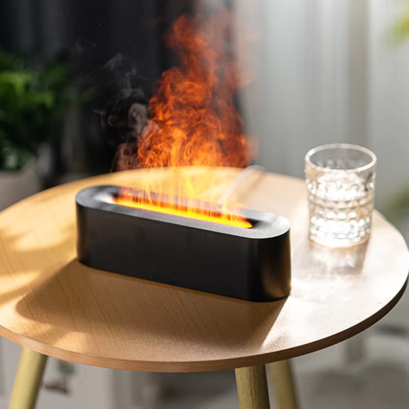 Flame Effect Aroma Diffuser with Colour-Changing Light