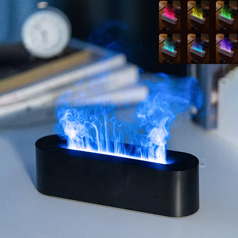 Flame Effect Aroma Diffuser with Colour-Changing Light