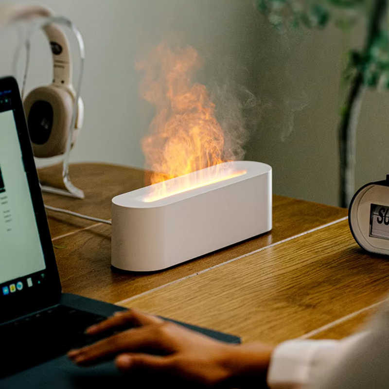 Flame Effect Aroma Diffuser with Colour-Changing Light