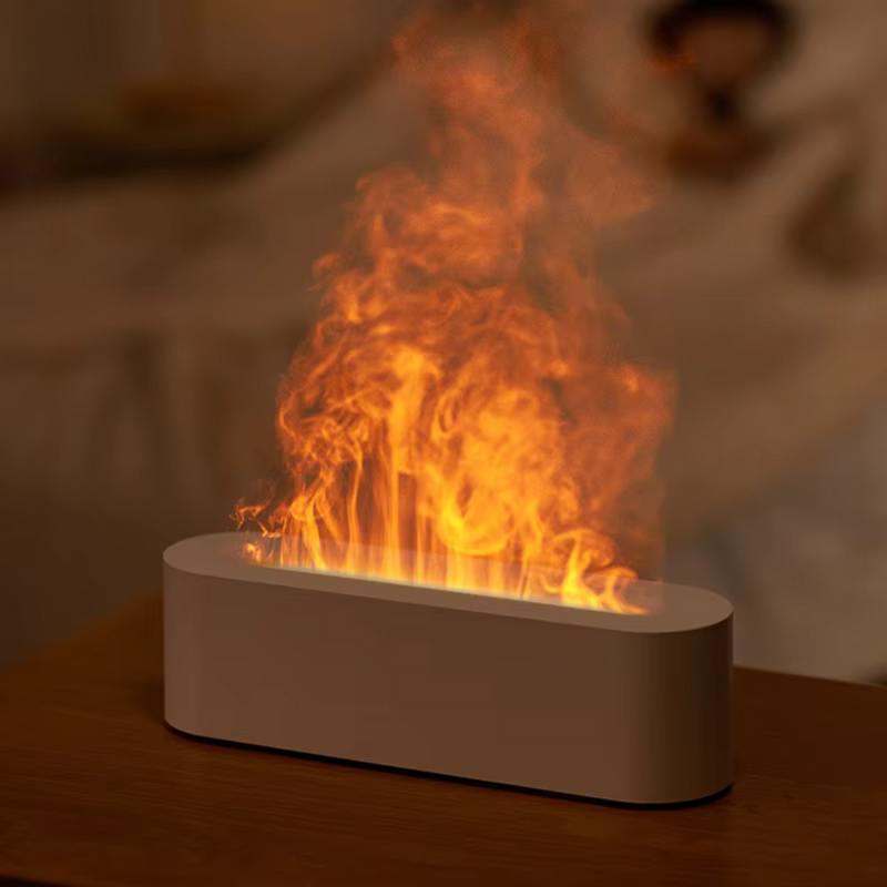Flame Effect Aroma Diffuser with Colour-Changing Light