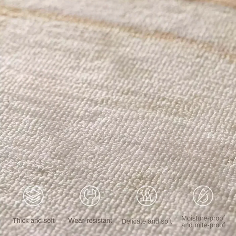 Round Textured Area Rug with Non-Slip Backing