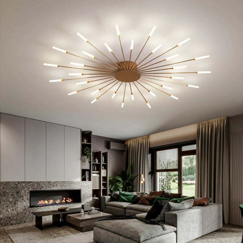 Modern Ceiling Lamp with Multiple Light Arms for Powerful and Stylish Illumination