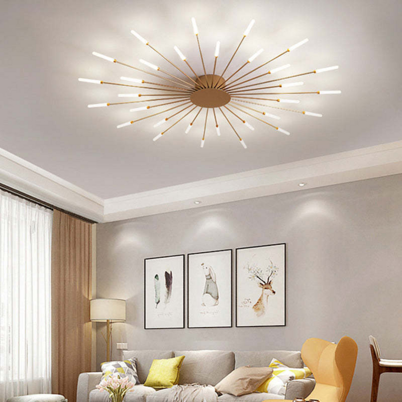 Modern Ceiling Lamp with Multiple Light Arms for Powerful and Stylish Illumination