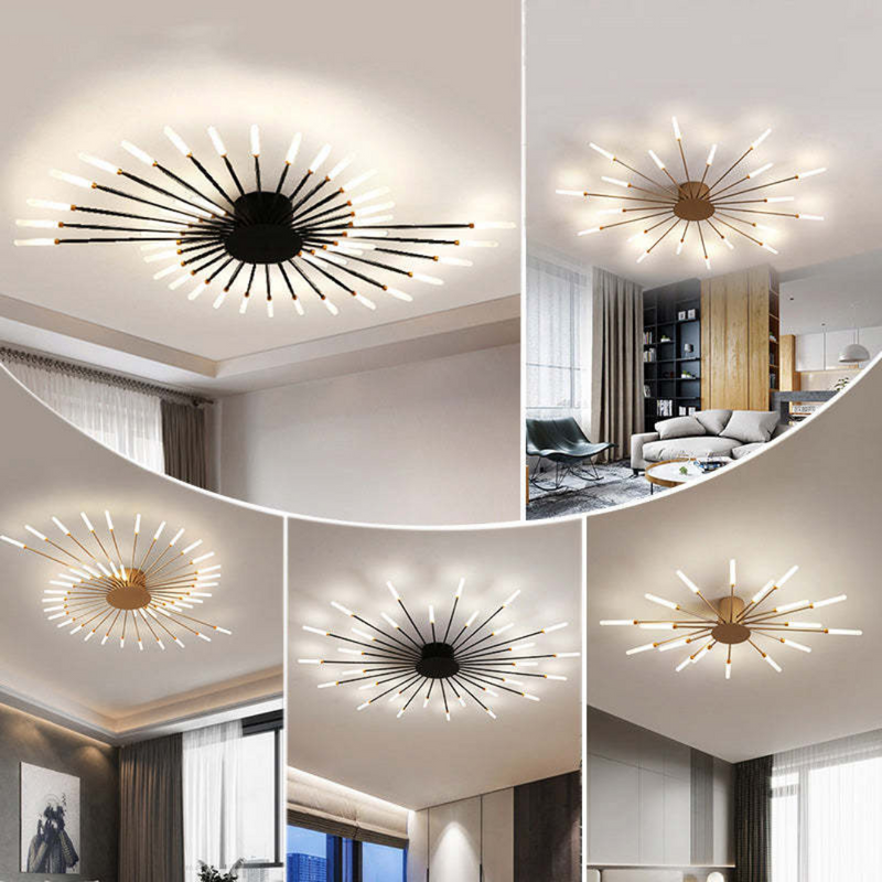 Modern Ceiling Lamp with Multiple Light Arms for Powerful and Stylish Illumination
