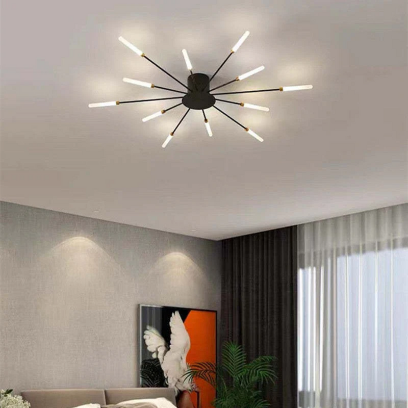 Modern Ceiling Lamp with Multiple Light Arms for Powerful and Stylish Illumination