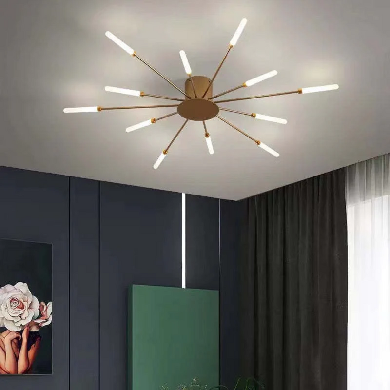 Modern Ceiling Lamp with Multiple Light Arms for Powerful and Stylish Illumination