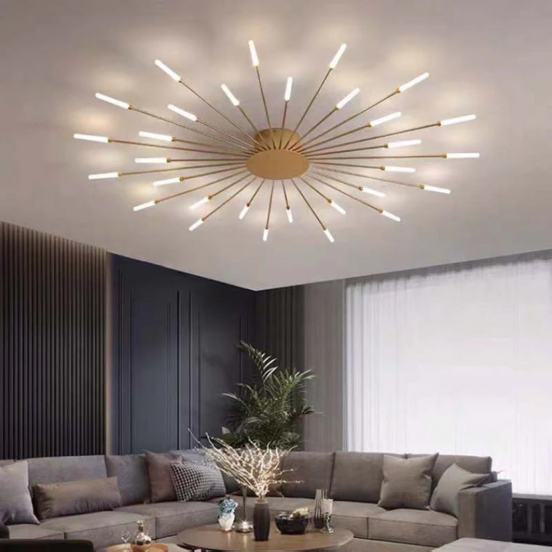 Modern Ceiling Lamp with Multiple Light Arms for Powerful and Stylish Illumination