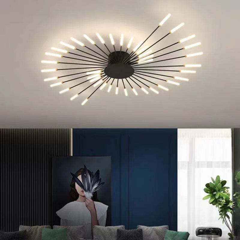 Modern Ceiling Lamp with Multiple Light Arms for Powerful and Stylish Illumination