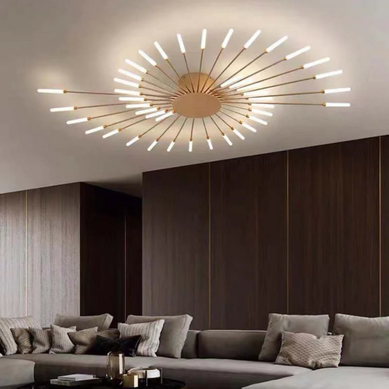 Modern Ceiling Lamp with Multiple Light Arms for Powerful and Stylish Illumination