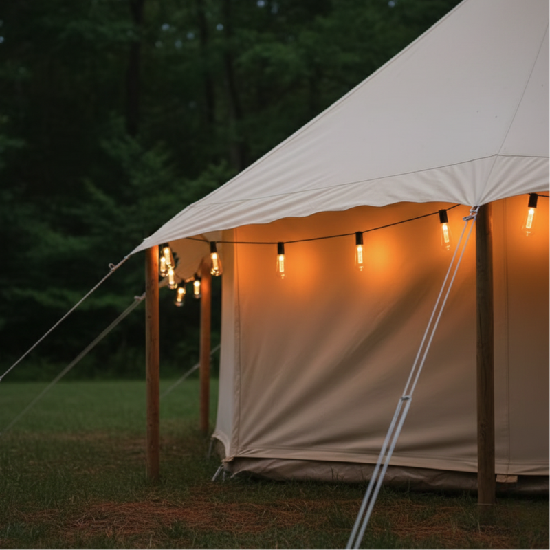 Solar Garden Lighting with Vintage Edison LED Lamps for Outdoors