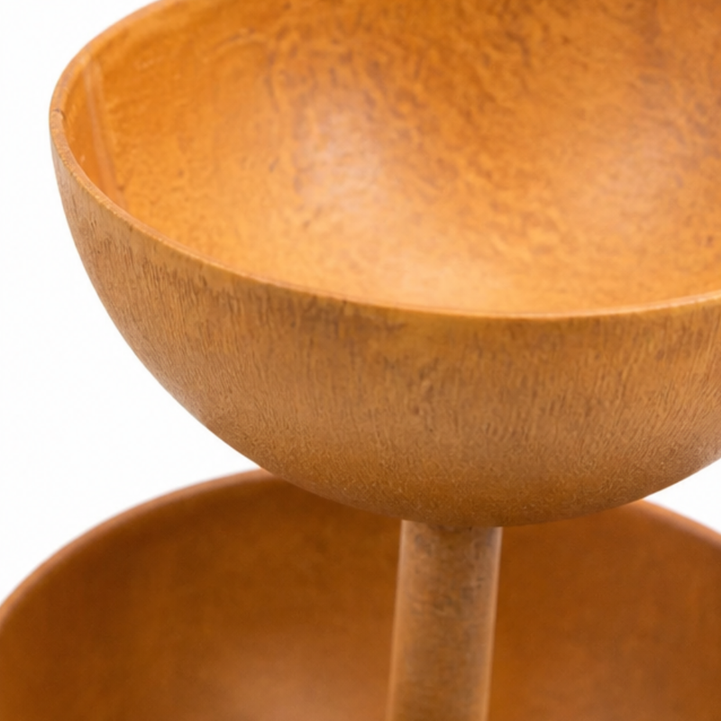 Three-Tier Iron Garden Bird Station with Ground Stake
