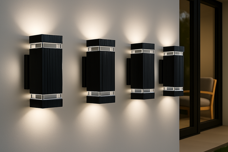 Modern Outdoor Wall Light with Up and Down Light and Weather-Resistant Design