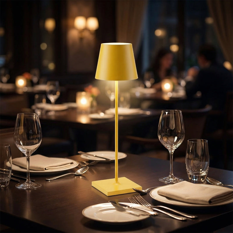 Cordless LED Table Lamp with Touch Dimming for Indoor and Outdoor Use