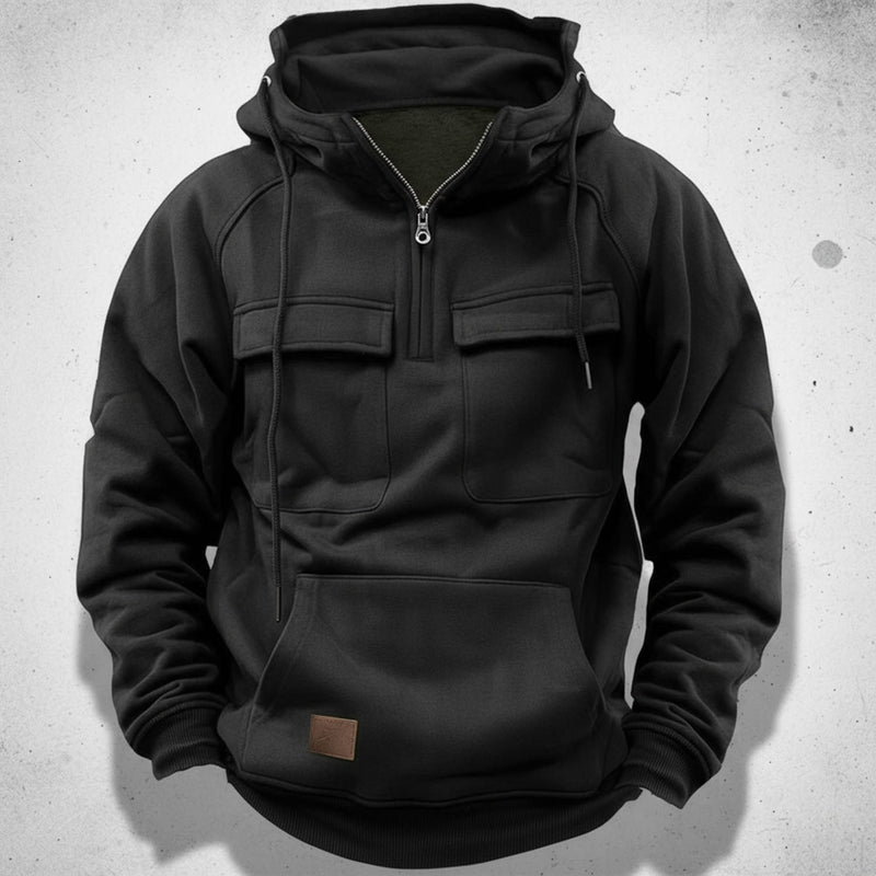 Men's Hoodie with Quarter Zip and Hood – Comfortable and Practical