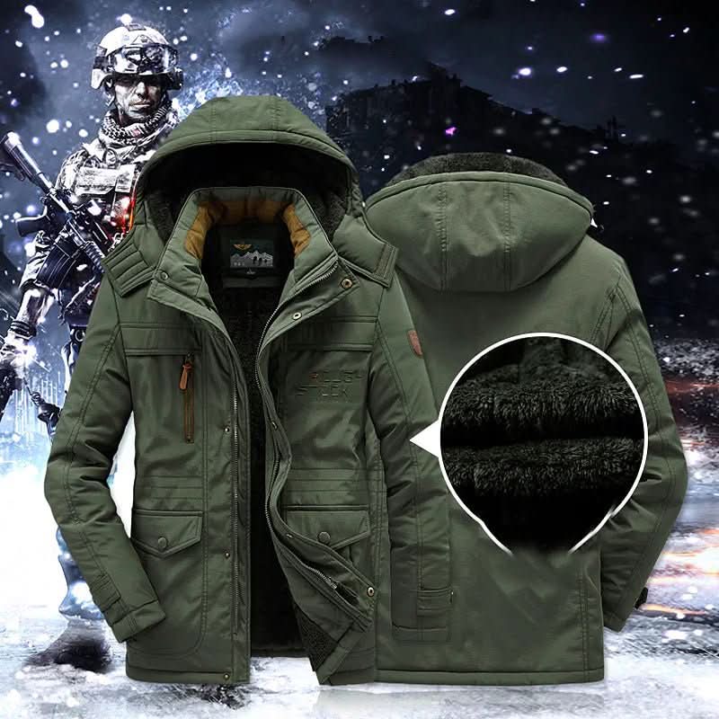 Hooded Padded Winter Parka with Fleece Lining