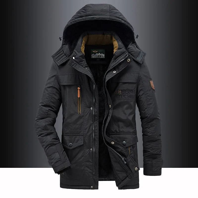 Hooded Padded Winter Parka with Fleece Lining