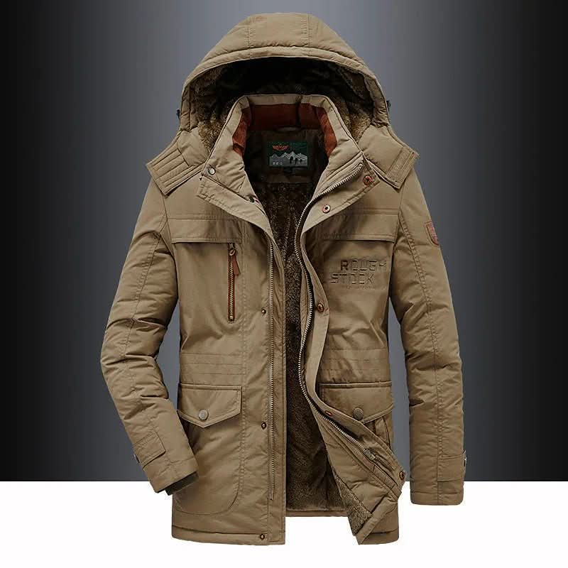 Hooded Padded Winter Parka with Fleece Lining