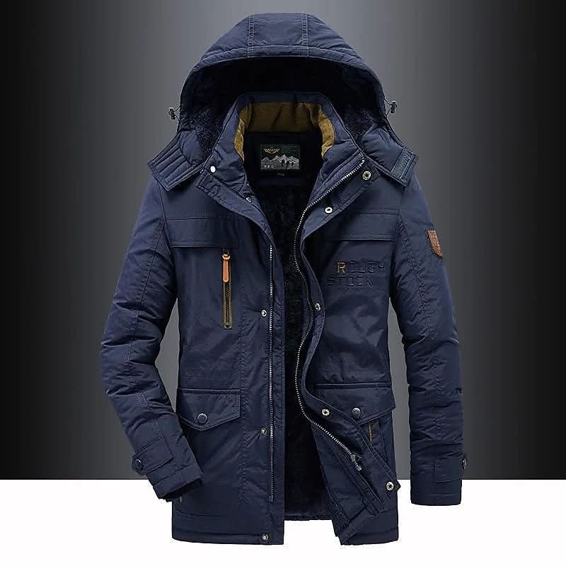 Hooded Padded Winter Parka with Fleece Lining