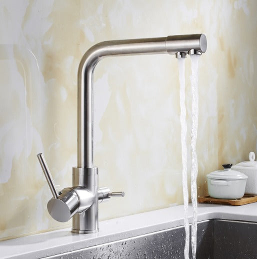 Stainless Steel Kitchen Tap with Filtered Water Outlet