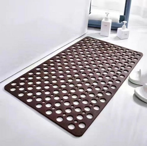 Non-Slip Shower Mat with Quick-Drain Perforated Design