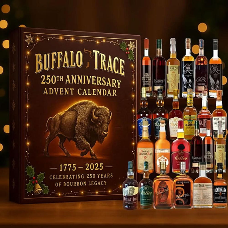 Whiskey-Inspired Advent Calendar with 24 Mini Bottle Ornaments