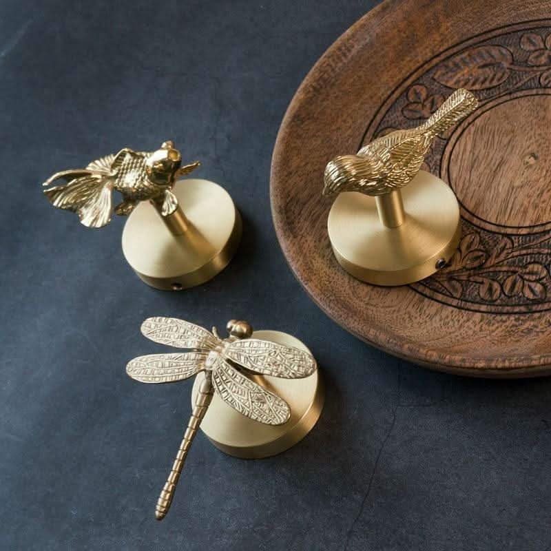 Decorative Brass Bird Wall Hook with Sculptural Design