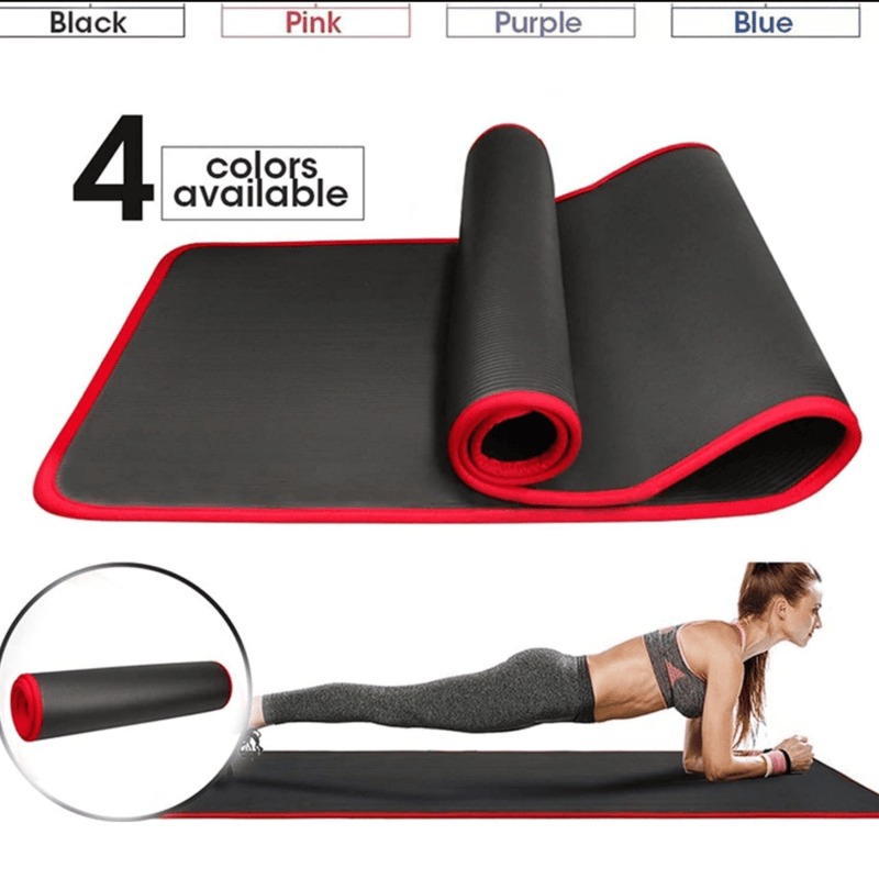 Extra Thick Yoga Mat with Anti-Slip Ribbed Structure for Yoga and Fitness