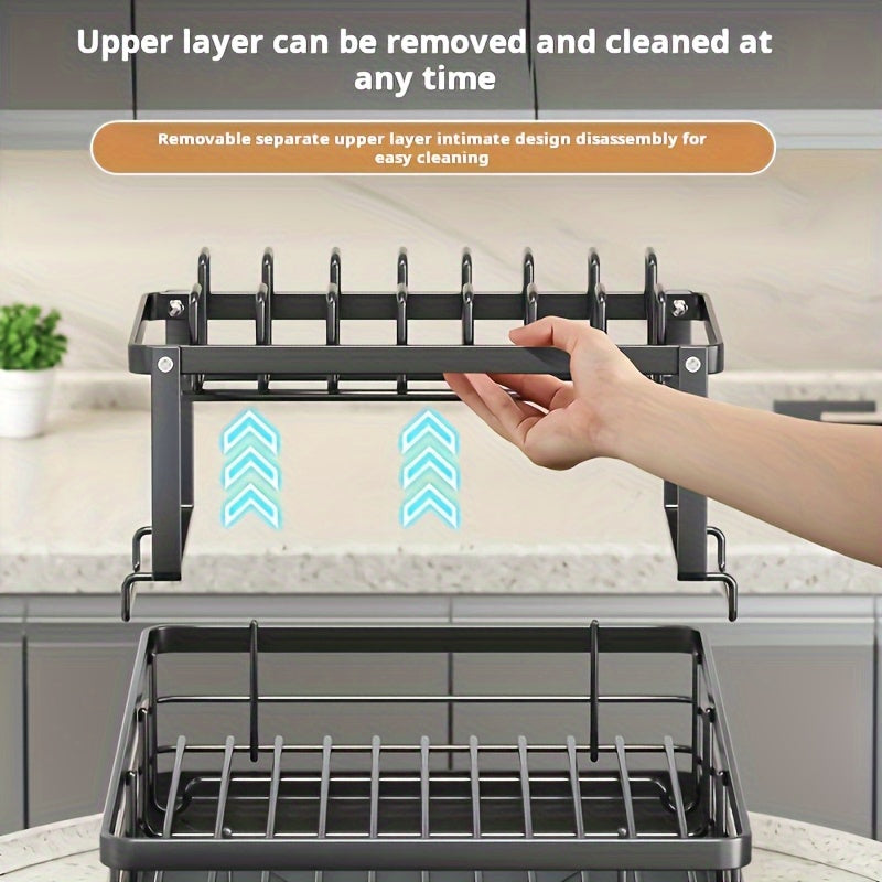 SteelFlow Draining Rack with 2 Layers – Spacious, Practical and Durable