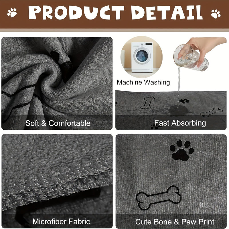 Microfibre Dog Towel - Quick-Drying and Highly Absorbent