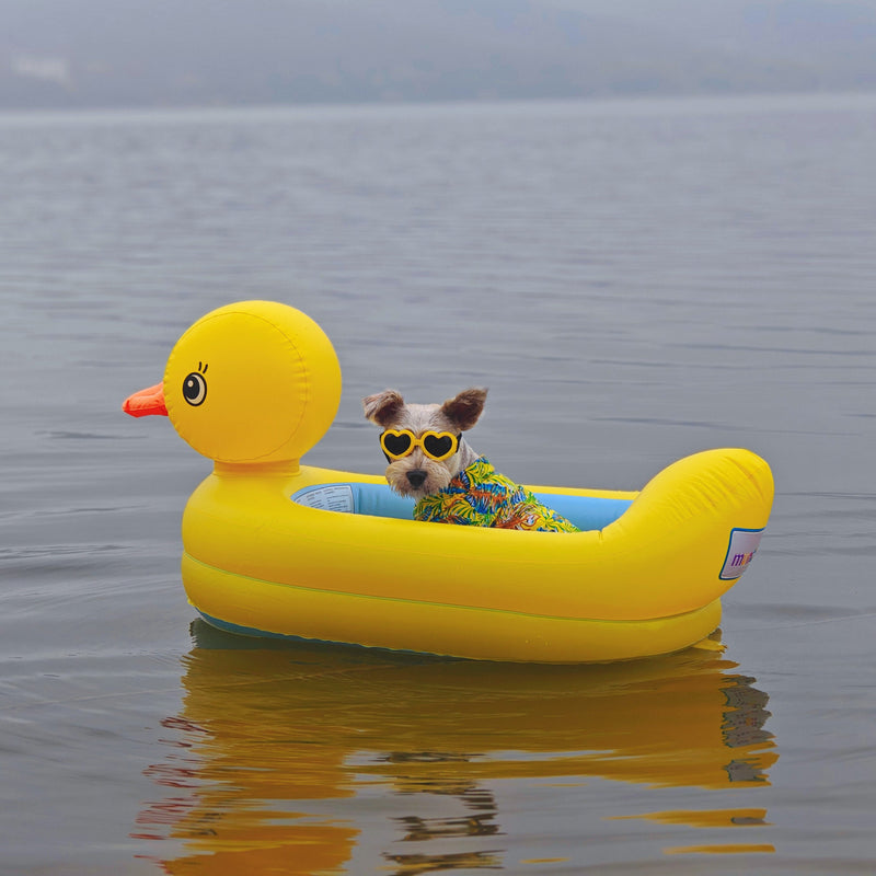 Inflatable Duck Shaped Swimming Ring for Dogs for Safe Water Fun