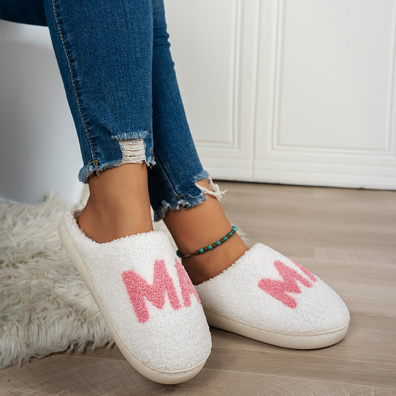 Velvet Slippers with MAMA – Soft and Comfortable Slippers for Mother's Day